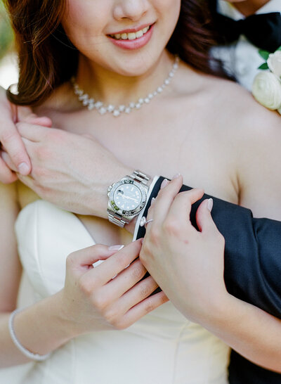 A couple on their wedding day