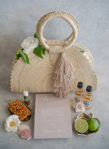 A carefully curated wedding favor