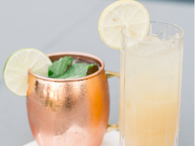 Wedding chillers with lemon and mint