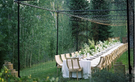 Whimsical wedding set-up
