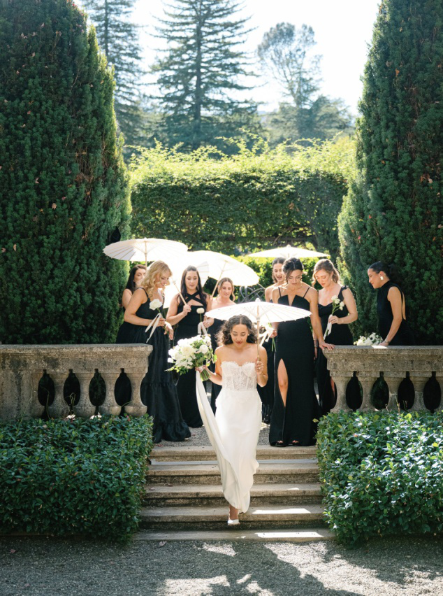 Bridal party at an event organized by a Los Angeles wedding coordinator