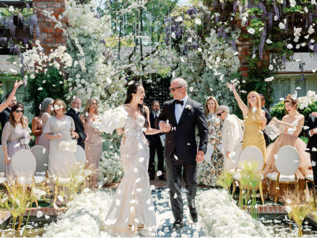 Couple on their wedding day  