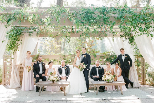 Couple on their wedding day  