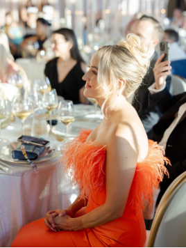 A wedding guest at a picturesque wedding planned by Emily Coyne Events.