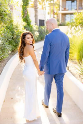A beautiful couple on their wedding day