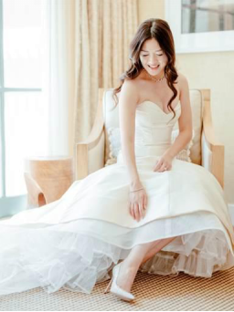 A bride ready for her event organized by San Diego wedding planners