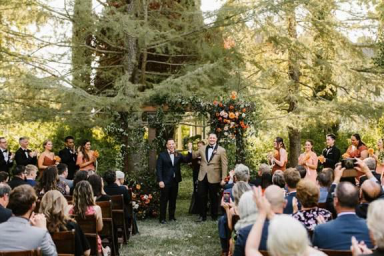 An ongoing wedding ceremony