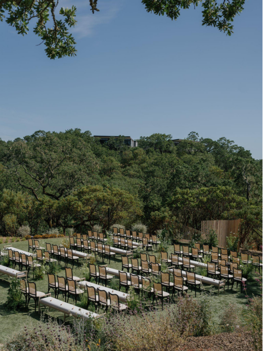 Outdoor banquet setup.