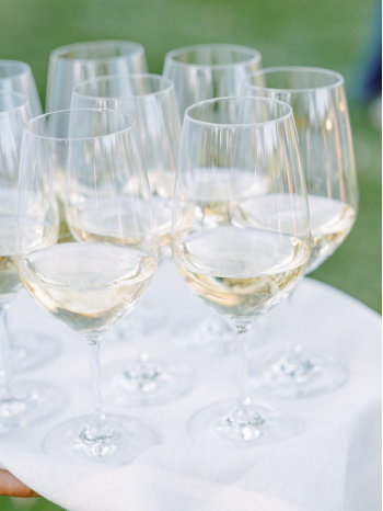 cocktail hour at a wedding ceremony