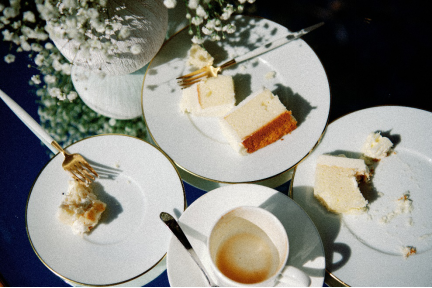 An image of a curated bridal shower dessert presentation in San Diego