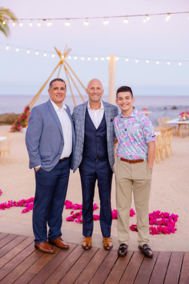 guests at a wedding by the beach