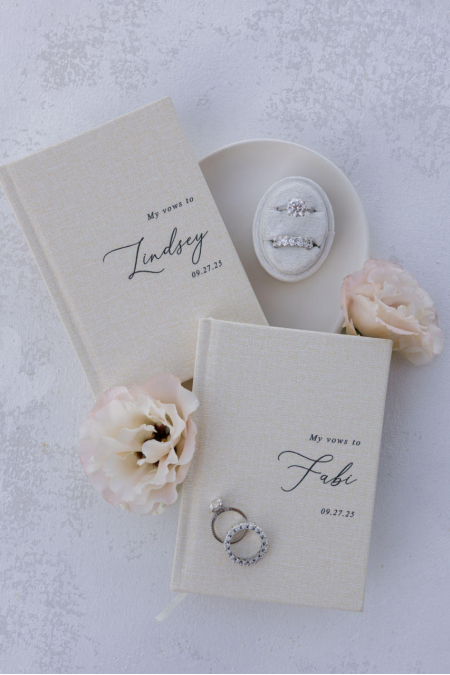 Journals for wedding guests to leave notes in