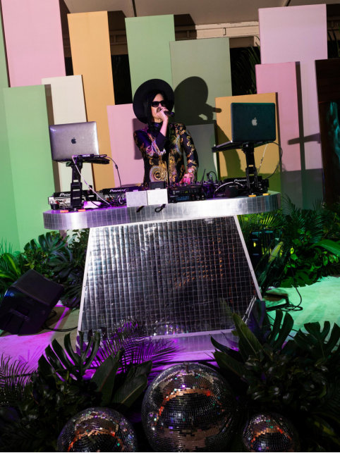 A talented DJ entertains guests at a wedding.